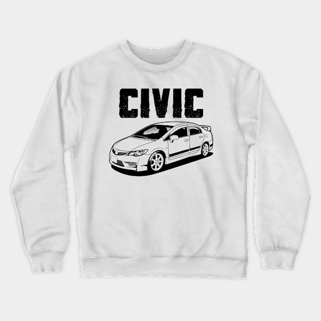 Civic FD2 (white) Crewneck Sweatshirt by squealtires